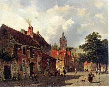 unknow artist European city landscape, street landsacpe, construction, frontstore, building and architecture.011 Germany oil painting art